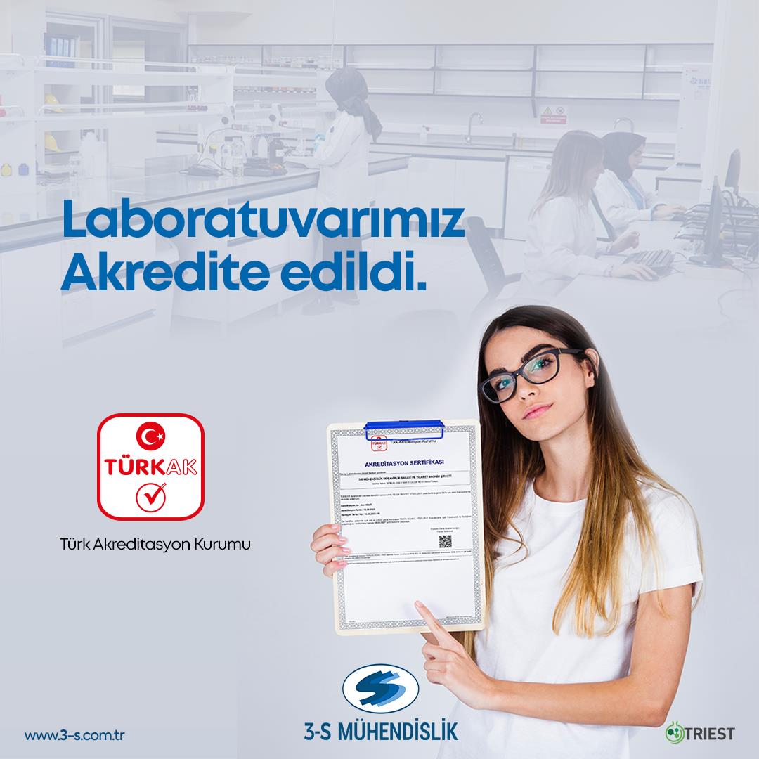 Laboratuvarımız Akredite edildi.