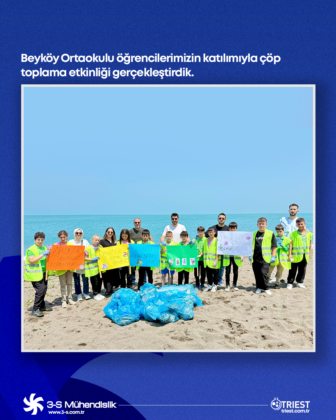 Beyköy Ortaokulu öğrencilerimizin katılımıyla çöp toplama etkinliği gerçekleştirdik.